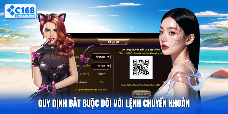 Quy định bắt buộc đối với lệnh chuyển khoản